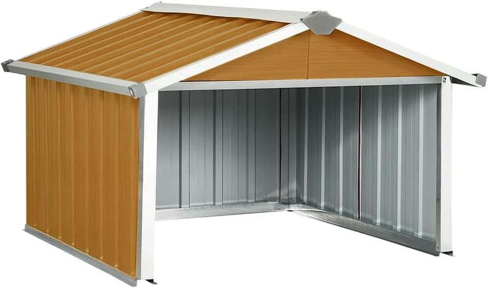 Abri Tondeuse Robot De Jardin 92x97x63 Cm En Acier Galvanisé Vert, Garage Pour Station De Charge Robot Tondeuse Extérieur, Robuste Et Stable Pour Votre