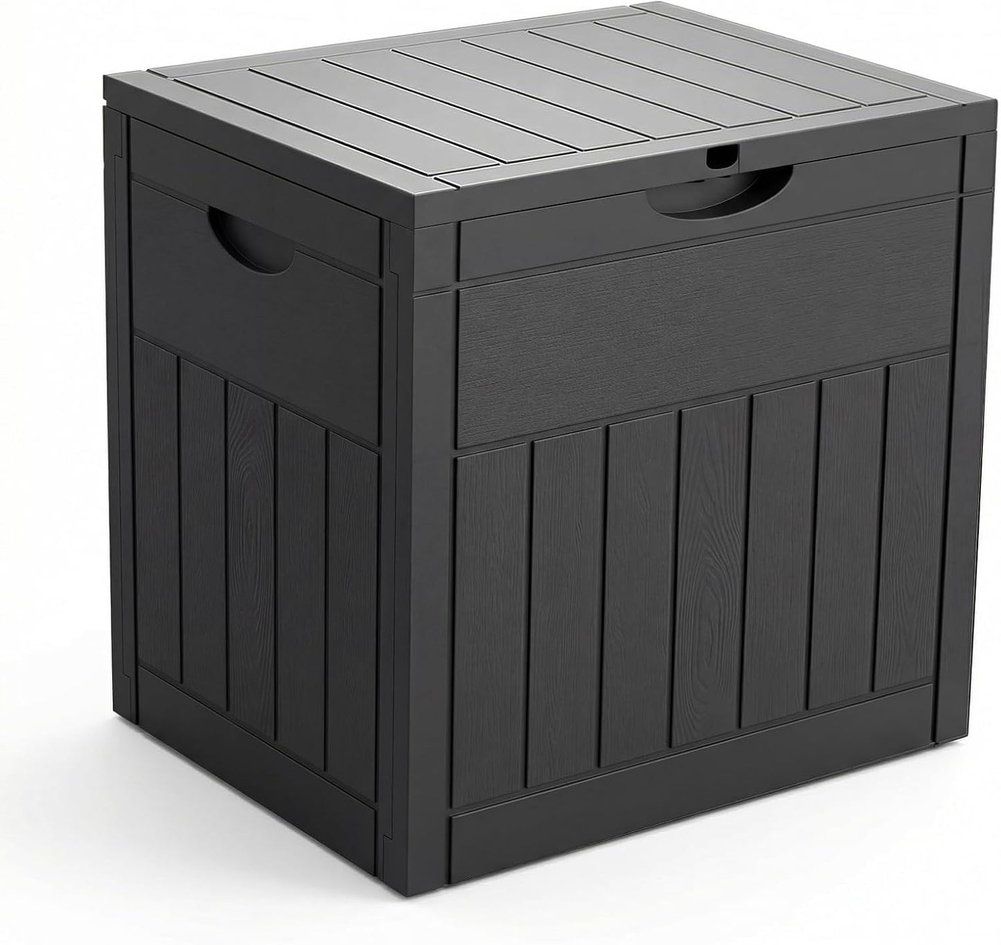 Vounot® Coffre De Rangement Extérieur 126L Boîte De Jardin Étanche Anti UV Couvercle Verrouillable Avec Poignées Encastrées 56 X 43 X 53 Cm Pour Jardin Terrasse Balcon Piscine Effet Polyrotin Marron