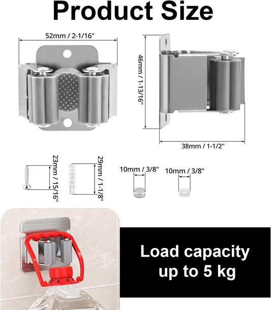 Lot De 4 Supports De Balai Antidérapants En Silicone - Fixation Murale - Pour Salle De Bain, Cuisine, Jardin, Placard, Garage