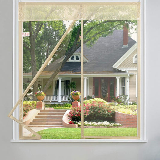 Magnetic Insect Screen For Windows With Insect Protection Magic Tape, Black, 120 X 120 Cm