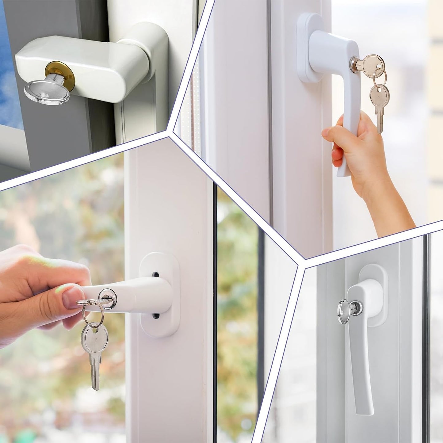 6 X Universal Replacement Window Keys Compatible With Yale And Securistyle