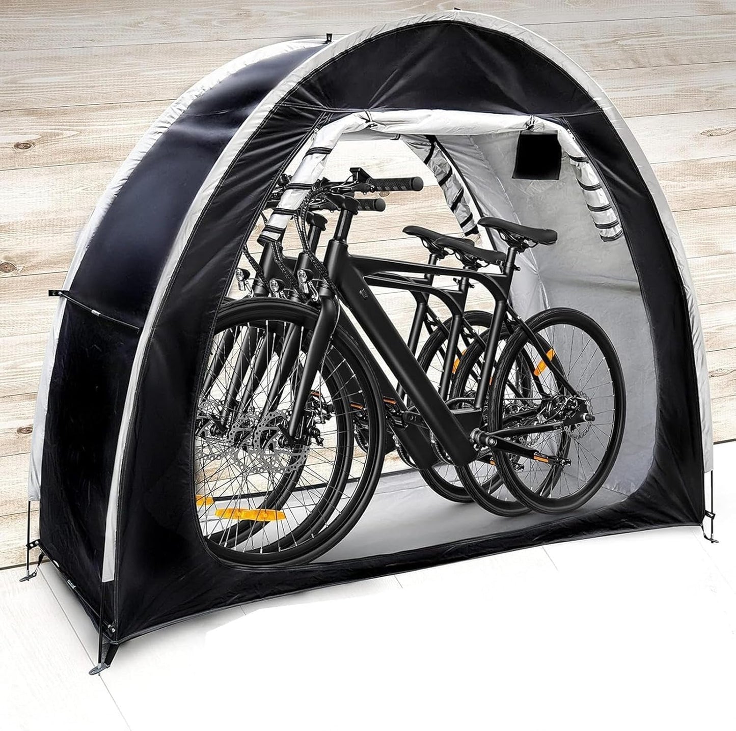GENERIC Tente De Rangement Pour Vélo, Housse De Vélo Durable En Oxford 210D - Lot De 2 Tentes Pour Vélo, Idéales Pour Le Rangement Extérieur, Imperméables Et Résistantes Aux UV, Conception Modulable
