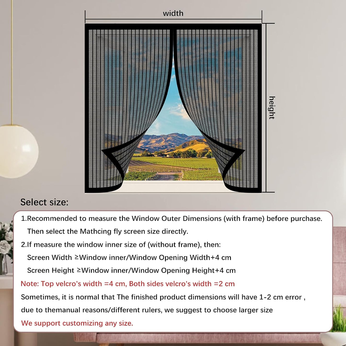Magnetic Mosquito Net 132 X 103 Cm Automatic Roll-Up Without Drilling For All Types Of Windows, White