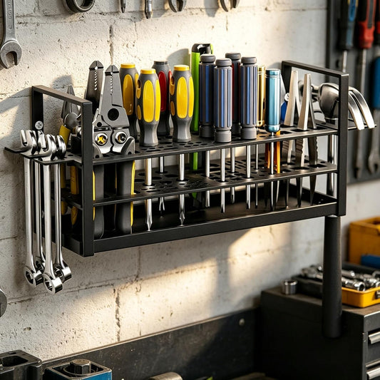 Support Mural En Métal Pour Outils - Capacité De 20 Kg - Pour La Maison, Le Garage - Planificateur D'outils Industriels