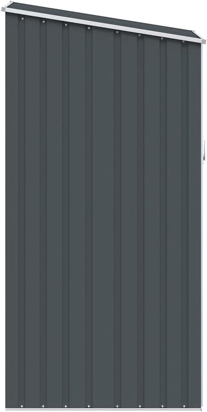  Abri De Jardin Compact 87x98x159 Cm En Acier Galvanisé, Abri De Rangement Extérieur Avec Toit En Pente Pour Outils Et Mobilier De Jardin, Protection Contre La Poussière
