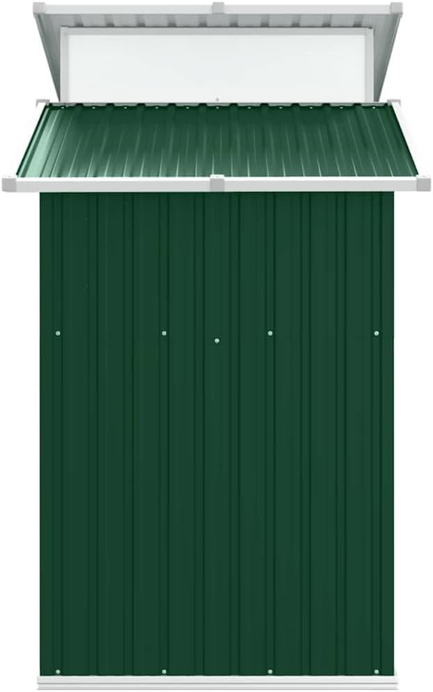 Abri De Jardin Vert 270x130x208,5 Cm En Acier Galvanisé, Rangement Extérieur Pour Outils, Équipements De Jardin Et Accessoires De Piscine