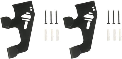  Lot De 2 Supports De Rangement Muraux Pour Tronçonneuse En Métal Pour Garage, Abri De Jardin, Atelier Avec Double Orientation Et Fentes Pour Clés