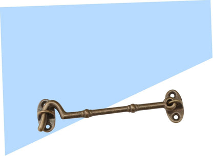  Gatuida Brass Door Hook With Screws Antique Cabin Hook For Windows And Doors Heavy Duty Closing Hardware