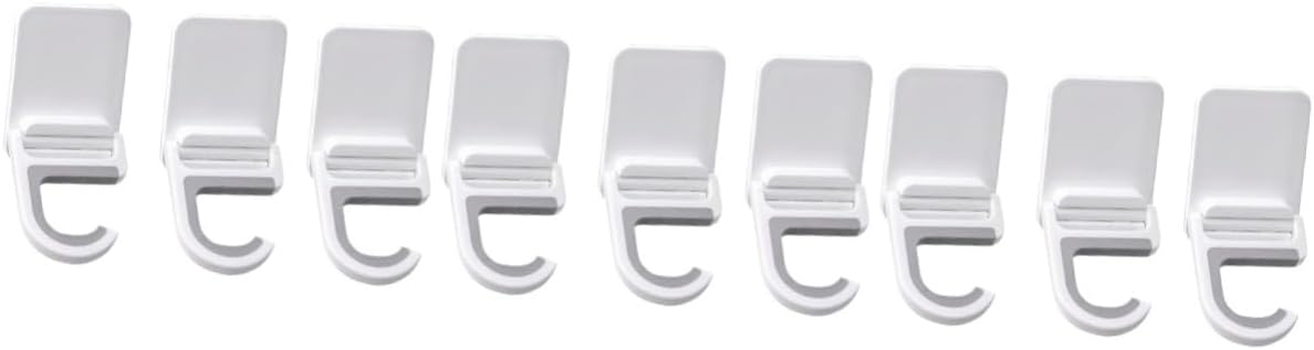  Angoily 9 Pieces Hook For Wall Mop Holder White Wall Clip Silica Gel No Punching