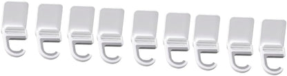  Angoily 9 Pieces Hook For Wall Mop Holder White Wall Clip Silica Gel No Punching