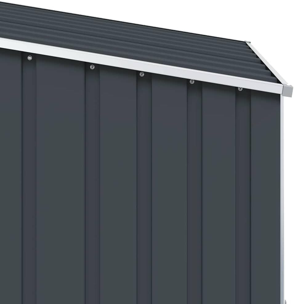  Abri De Jardin Compact 87x98x159 Cm En Acier Galvanisé, Abri De Rangement Extérieur Avec Toit En Pente Pour Outils Et Mobilier De Jardin, Protection Contre La Poussière