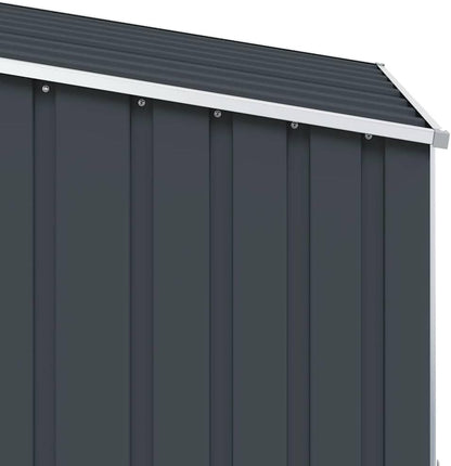  Abri De Jardin Compact 87x98x159 Cm En Acier Galvanisé, Abri De Rangement Extérieur Avec Toit En Pente Pour Outils Et Mobilier De Jardin, Protection Contre La Poussière