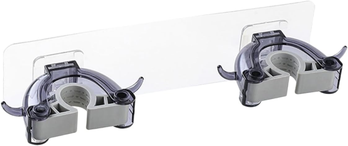  Ciieeo 3pièces Support De Balai Mural Multifonction Noir De Rangement Sans Perçage Pour Maison Cuisine Et Salle De Bain Organisateur De Nettoyage Avec Double Clip