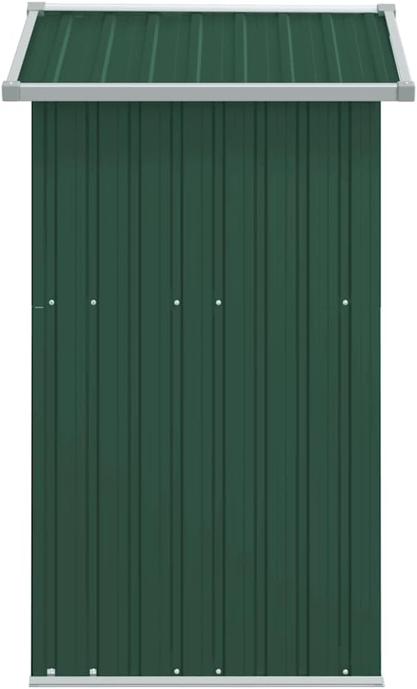  Abri à Outils Vert En Acier Galvanisé - 126 X 97,5 X 177 Cm - Verrouillable - Avec Espace De Rangement Pour Outils De Jardin, Vélo, Poubelle, Terrasse, Extérieur