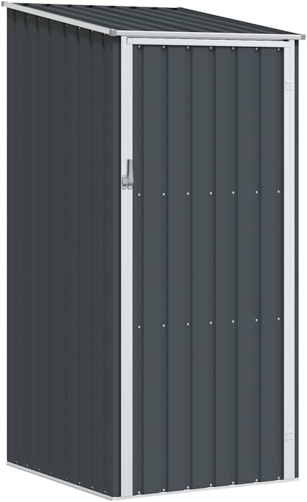  Abri De Jardin Compact 87x98x159 Cm En Acier Galvanisé, Abri De Rangement Extérieur Avec Toit En Pente Pour Outils Et Mobilier De Jardin, Protection Contre La Poussière