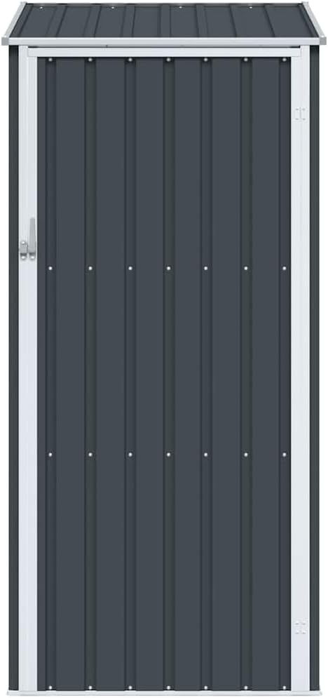 Abri De Jardin Compact 87x98x159 Cm En Acier Galvanisé, Abri De Rangement Extérieur Avec Toit En Pente Pour Outils Et Mobilier De Jardin, Protection Contre La Poussière