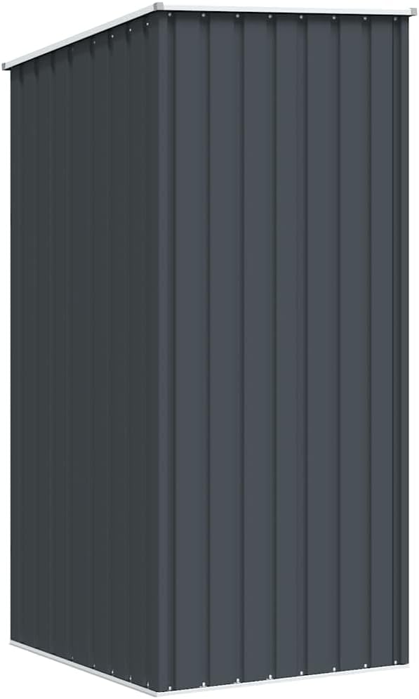  Abri De Jardin Compact 87x98x159 Cm En Acier Galvanisé, Abri De Rangement Extérieur Avec Toit En Pente Pour Outils Et Mobilier De Jardin, Protection Contre La Poussière