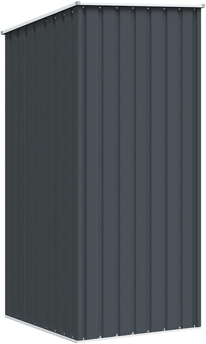  Abri De Jardin Compact 87x98x159 Cm En Acier Galvanisé, Abri De Rangement Extérieur Avec Toit En Pente Pour Outils Et Mobilier De Jardin, Protection Contre La Poussière