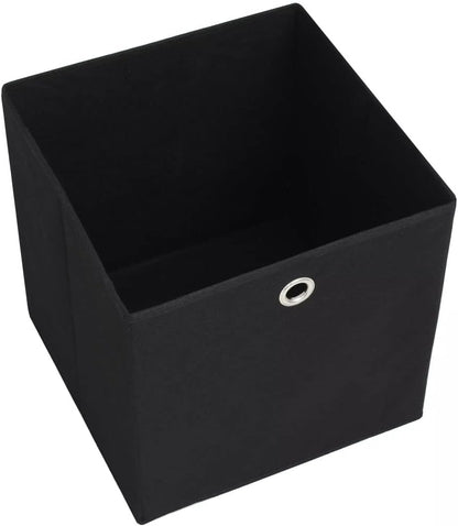 GENERIC Coffre De Rangement, Coffre De Rangement Pour Coussins D'extérieur, Coffres De Rangement D'extérieur Imperméables, 4 Pièces, Tissu Non Tissé, 32 X 32 X 32 Cm, Noir