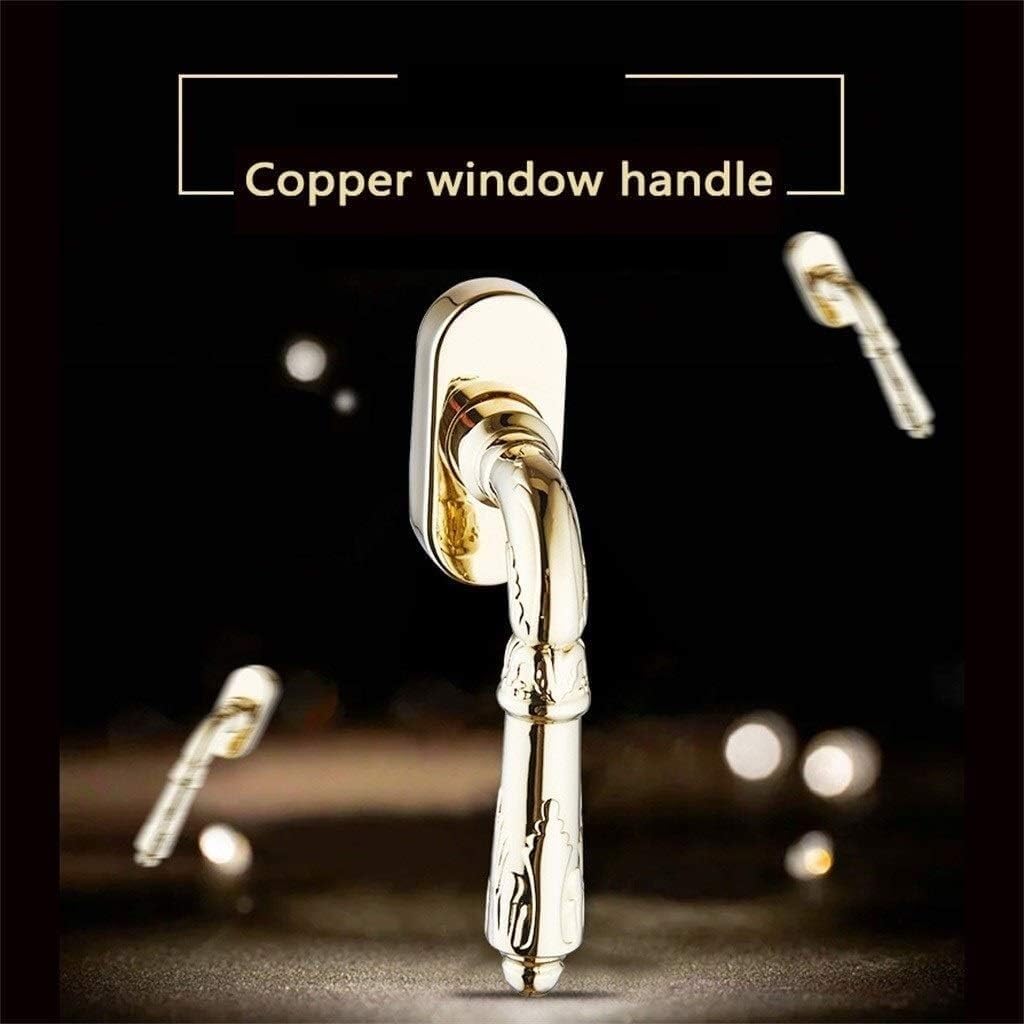  Manivelles De Fenêtre à Poignée Pliable, 2 Poignées De Porte Et De Fenêtre, Placage De Cuivre Pur, Polissage, Quincaillerie De Fenêtre Battante, Poignée De Porte Et De Fenêtre (couleur : B) (couleur :