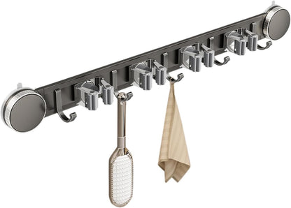  Support Serpillère Mural | Rack Mural Utilitaire Ventouse Robuste Et Antirouille - Organisateur D'Outils De Nettoyage Domestique - Pour Maison, Bureau, Appartement, Chambre, Salon Et Salle De Bain