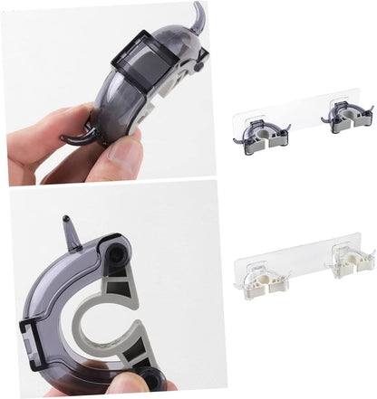  Angoily Lot De 2 Supports Muraux Sans Couture En Plastique Pour Balais Robustes Pour La Maison La Salle De Bain - Autocollant