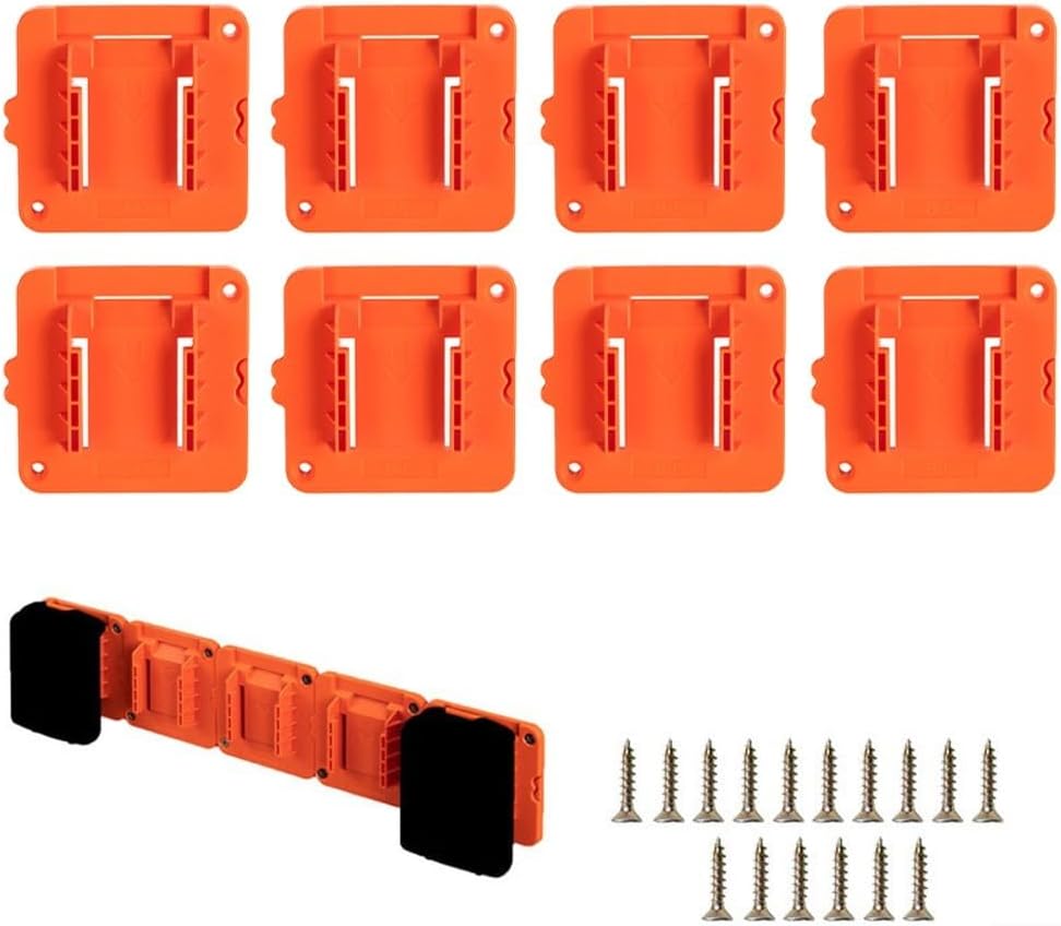  Support De Batterie 20 V Pour Batteries LBXR20 LB20, Support De Rangement Mural Pour Outils électriques, Gain De Place, Atelier, Station De Garage, Jaune (8 Pièces)