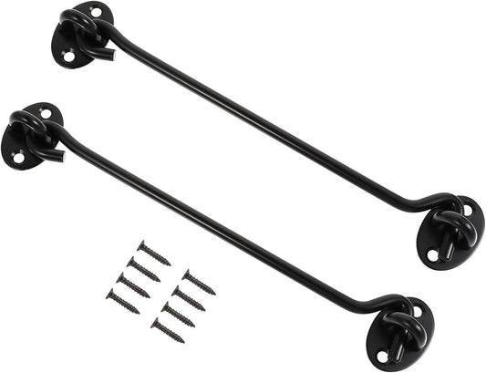  Healvian Crochets De Verrouillage De Fenêtre Solides Et Résistants En Acier Inoxydable Noir Lot De 2 Pour Sécuriser Fenêtres Coulissantes