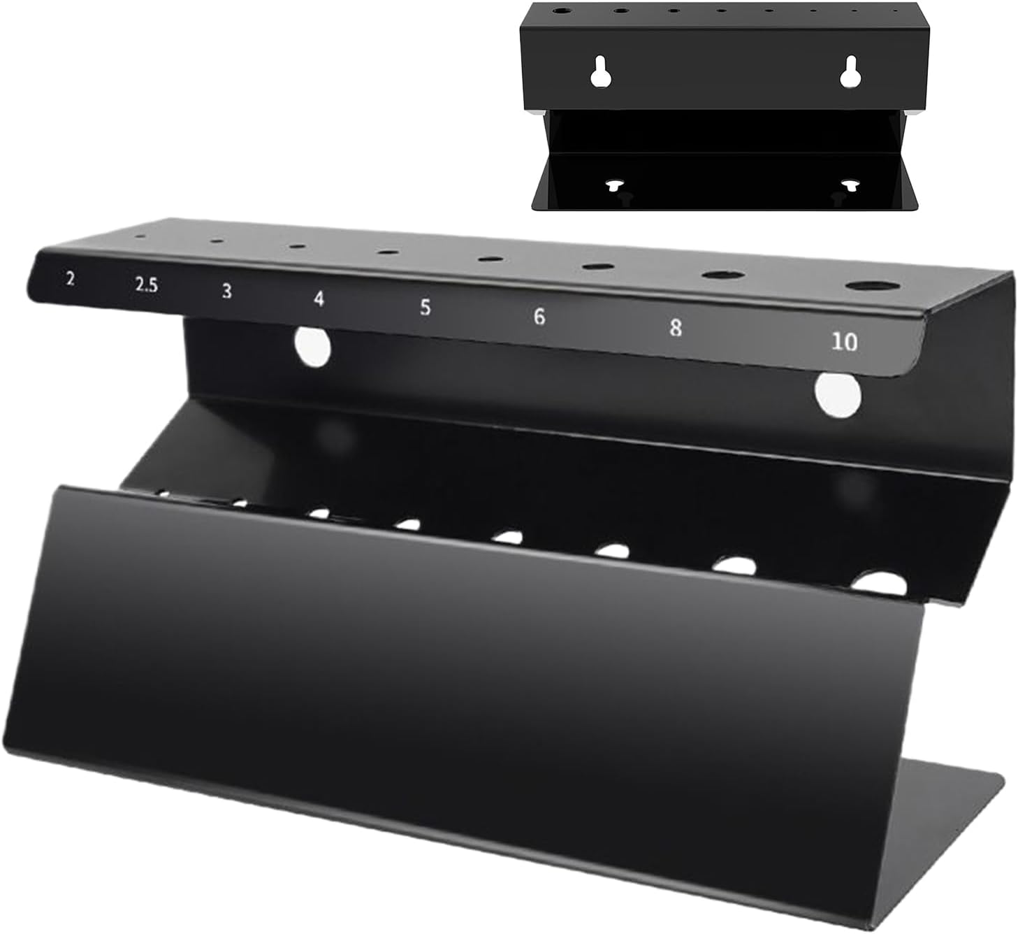  Organistes De Clés - Porte-clés Hexagonale Pour Le Support Mural, Acier Inoxydable Avec Stockage Compact, Porte-outil D'outil D'économie D'espace Pour Atelier, Garage, Réparation De Maison, Salon, 9,4