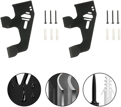  Lot De 2 Supports De Rangement Muraux Pour Tronçonneuse En Métal Pour Garage, Abri De Jardin, Atelier Avec Double Orientation Et Fentes Pour Clés