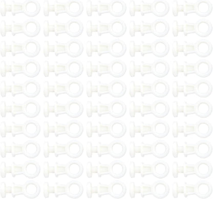  Jojofuny 50 Pcs Roulettes Pour Rail De Rideau En Plastique Beige, Faciles à Utiliser Et Solides, Pour Rideaux Coulissants De Salle De Bain Et Fenêtres