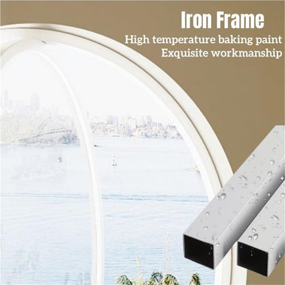  Round Rotating Window Aluminum Alloy Window Wall Mounted Tempered Glass Porthole With Handle Decorative Casement Window For Kitchen And Home, White 3.5cm/21.6"
