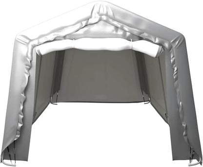  Tente De Rangement 300x300 Cm En Acier Gris, Abri De Jardin En PE Imperméable Avec Structure Acier Galvanisé, Remise Extérieure 3x3 Pour équipements Et événements