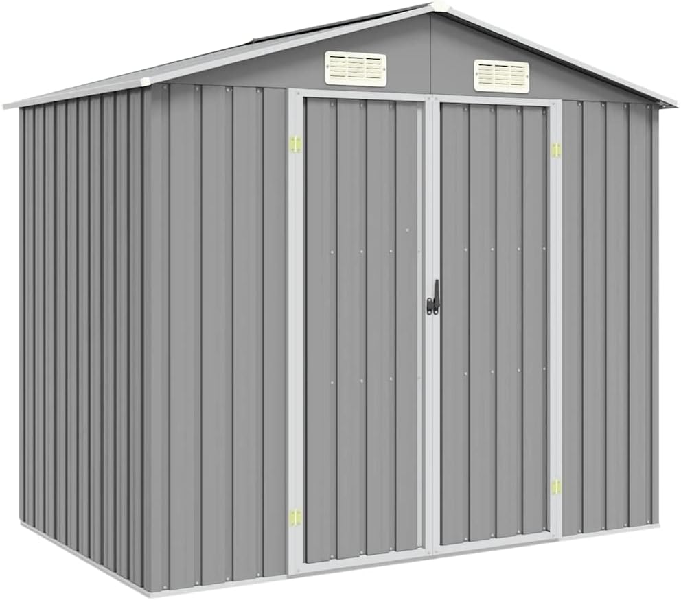  Abri De Jardin En Acier Galvanisé - 205 X 129 X 183 Cm - Vert - 205 X 129 X 183 Cm - Résistant Aux Intempéries - Moderne