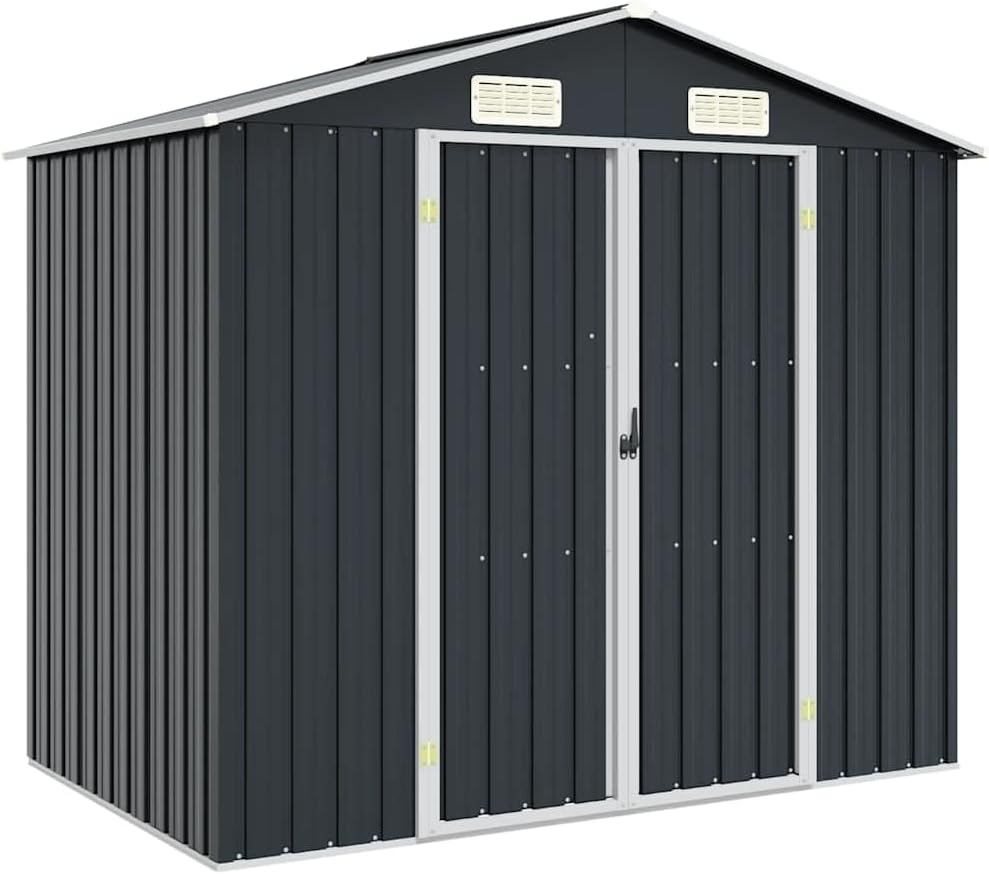  Abri De Jardin En Acier Galvanisé - 205 X 129 X 183 Cm - Vert - 205 X 129 X 183 Cm - Résistant Aux Intempéries - Moderne