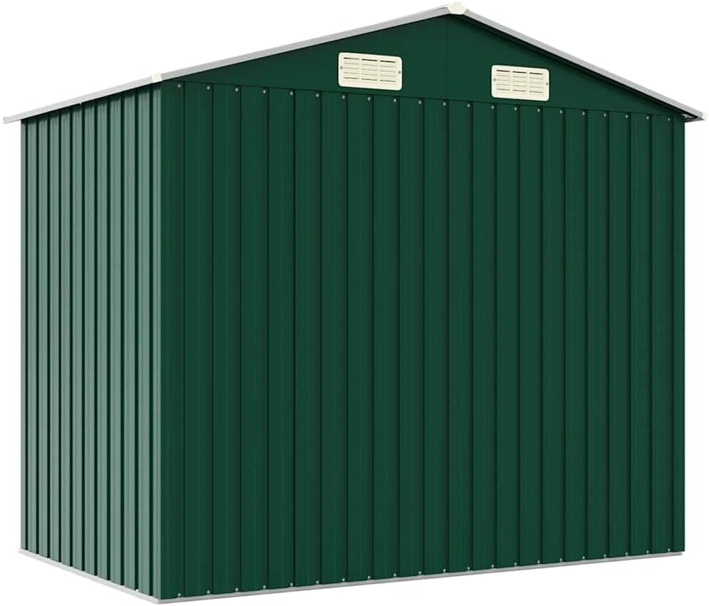  Abri De Jardin En Acier Galvanisé - 205 X 129 X 183 Cm - Vert - 205 X 129 X 183 Cm - Résistant Aux Intempéries - Moderne