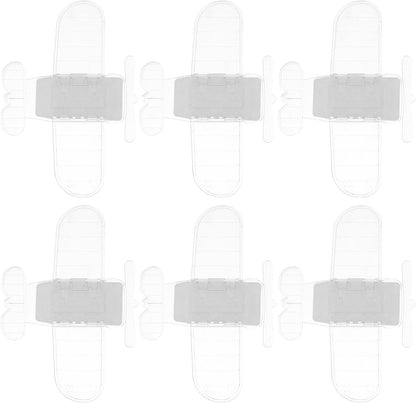  Jojofuny Lot De 6 Verrous De Fenêtre En Métal Et Pvc, Modèle Avion, Installation Sans Perçage, Pour Portes Coulissantes Et Armoires à Usage Domestique