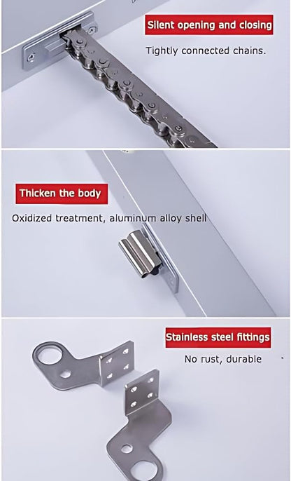  Electric Window Opener Actuator, Motorized Window Opener And Chain Closure 24V With Remote Control And Switch, 300mm-800mm For Skylights And Roof Vents