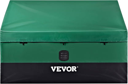  VEVOR Boîte De Rangement D'extérieur En Polyéthylène étanche Avec Cadre Galvanisé, Protection Contre Les Intempéries Et Portable, Pour Camping, Jardin, Piscine Et Cour, Noir Et Vert