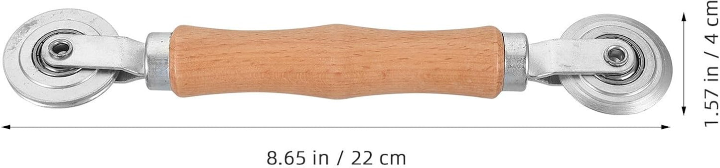  Ciieeo Outil De Réparation D'écran De Fenêtre Léger Avec Rouleau En Fonte Et Poignée En Bois Compact Pour Installation Et Maintenance