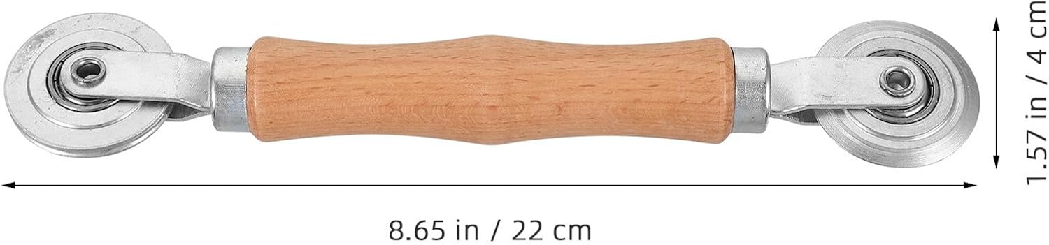  Ciieeo Outil De Réparation D'écran De Fenêtre Léger Avec Rouleau En Fonte Et Poignée En Bois Compact Pour Installation Et Maintenance