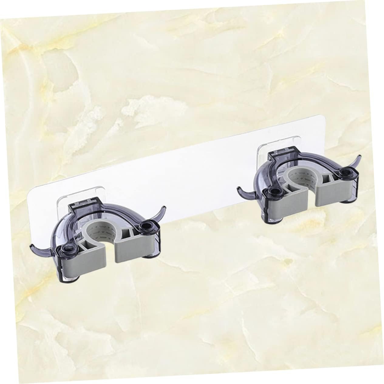  Ciieeo 3pièces Support De Balai Mural Multifonction Noir De Rangement Sans Perçage Pour Maison Cuisine Et Salle De Bain Organisateur De Nettoyage Avec Double Clip
