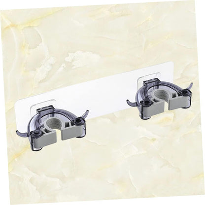  Ciieeo 3pièces Support De Balai Mural Multifonction Noir De Rangement Sans Perçage Pour Maison Cuisine Et Salle De Bain Organisateur De Nettoyage Avec Double Clip