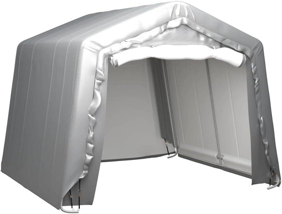  Tente De Rangement 300x300 Cm En Acier Gris, Abri De Jardin En PE Imperméable Avec Structure Acier Galvanisé, Remise Extérieure 3x3 Pour équipements Et événements