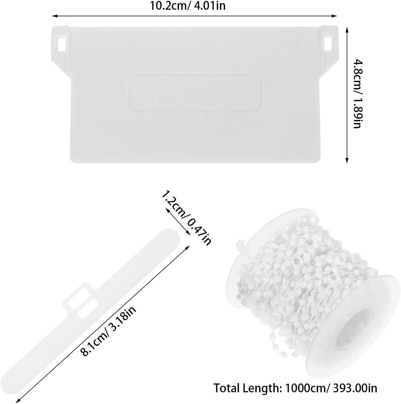  Angoily Kit De Réparation Pour Stores Verticaux Blanc Structure Double Crochet En Plastique Poids De Fond Solide 1 Set Complet Pour Fenêtres Et Chambres