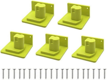  Support Mural Pour Outils électriques 18 V – Support De Suspension De Base De Batterie Avec Vis – Support De Rangement Durable En Plastique ABS Pour Garage Atelier – Vert (lot De 3/5/12) (lot De 12)