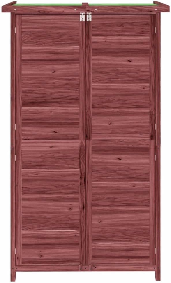  Abri à Outils Moka En Pin Massif 83 X 57 X 140 Cm Avec Toit Incliné Imperméable à La Pluie, Espace De Rangement Spacieux Pour Outils De Jardin Et Accessoires D'extérieur