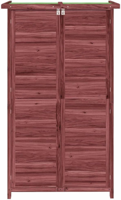  Abri à Outils Moka En Pin Massif 83 X 57 X 140 Cm Avec Toit Incliné Imperméable à La Pluie, Espace De Rangement Spacieux Pour Outils De Jardin Et Accessoires D'extérieur