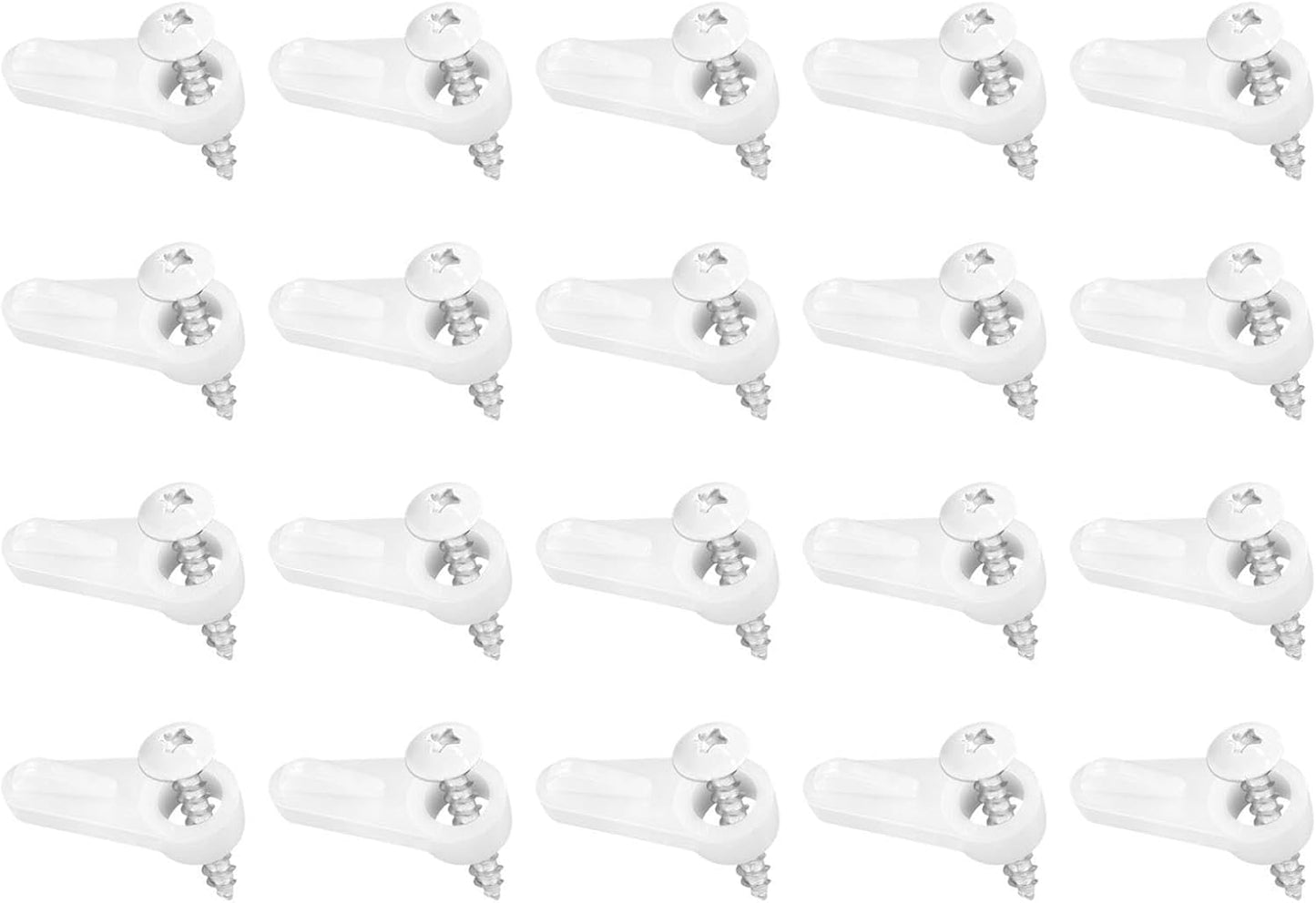  Clips De Fixation Pour Moustiquaire,20 Pièces Quincaillerie Fixation Moustiquaire Avec Vis | Clips Maintien Contre-Fenêtre,pour Maison Appartement Dortoir Salon Chambre Bureau Cuisine Salle De