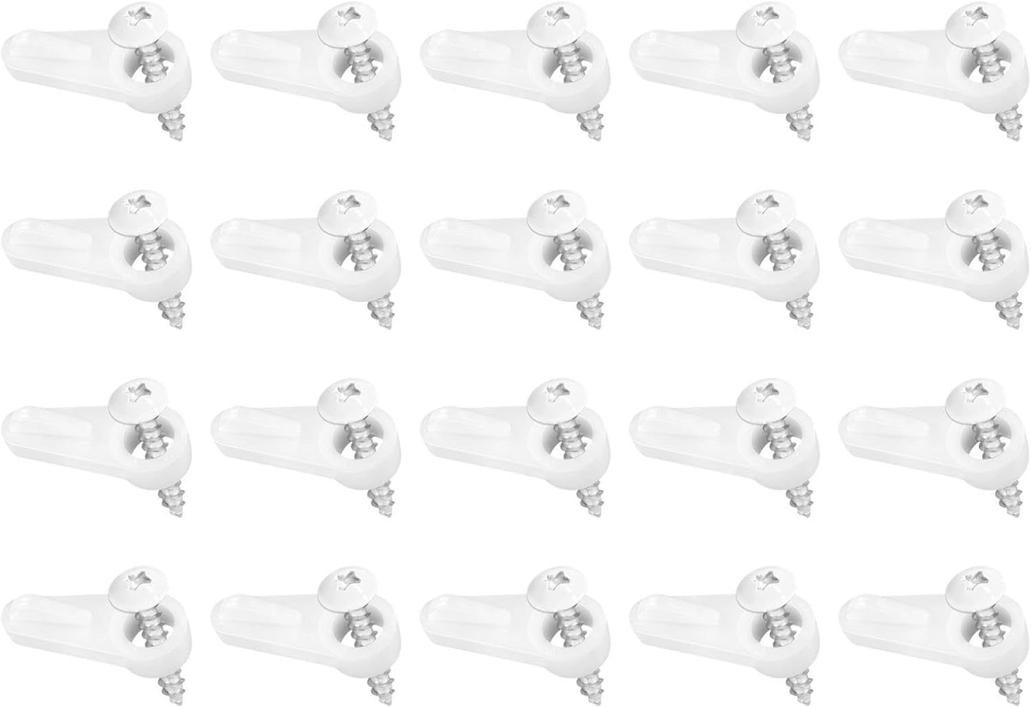  Clips De Fixation Pour Moustiquaire,20 Pièces Quincaillerie Fixation Moustiquaire Avec Vis | Clips Maintien Contre-Fenêtre,pour Maison Appartement Dortoir Salon Chambre Bureau Cuisine Salle De